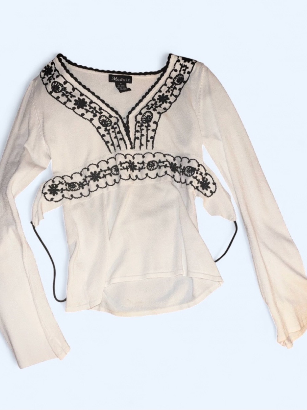 Vintage Y2K Long Sleeve Top Bundle ✧ Boho + Whimsigoth Fairy Goth ✧ Embroidered